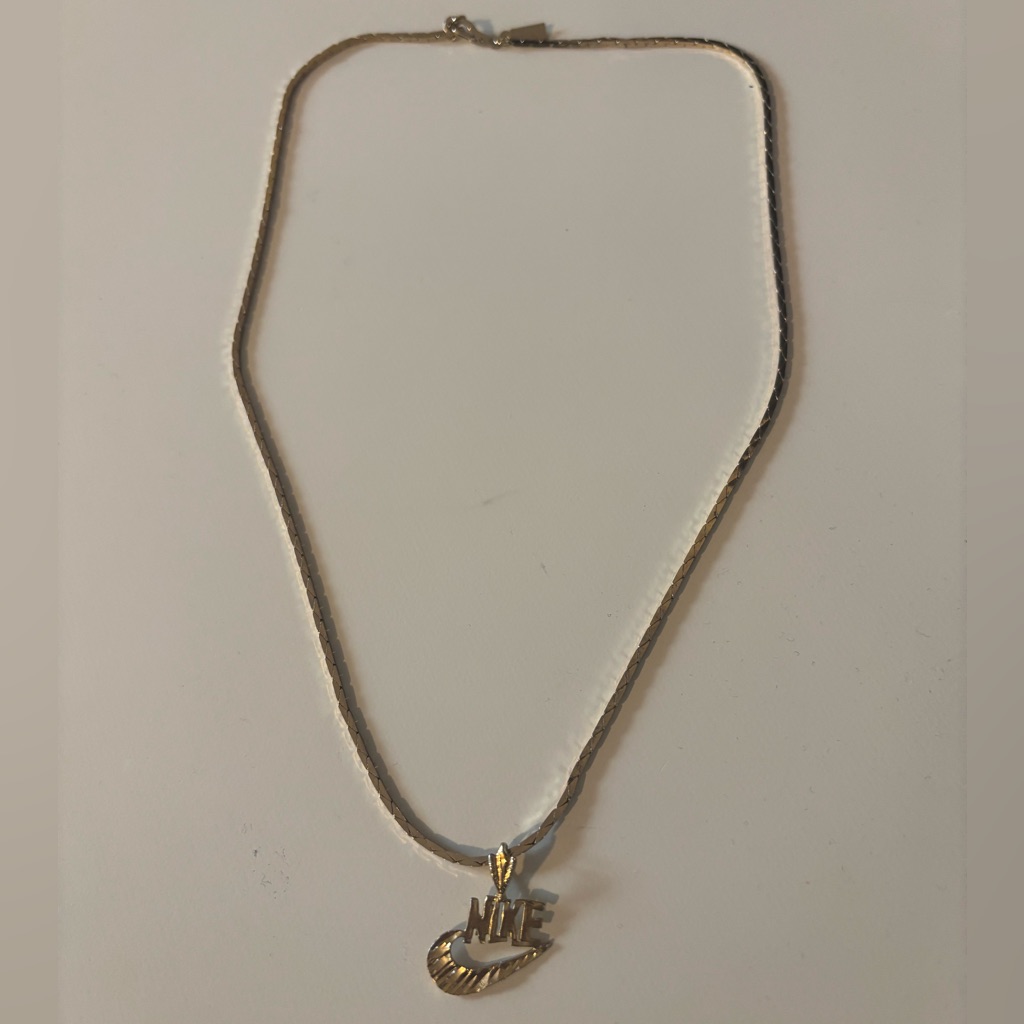 Gold-Tone Nike Pendant Necklace - Men Jewelry